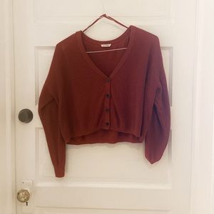 Garage Burnt Red/Burgundy Cardigan